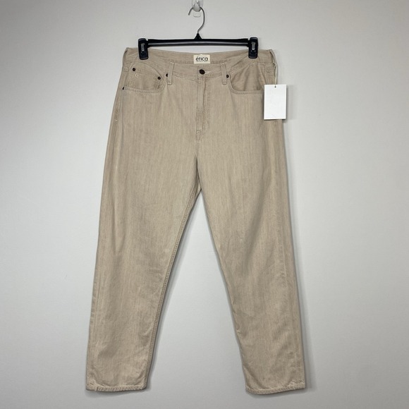Etica Denim - ETICA women's Sz 31 marlowe slim boyfriend‎ Tapered Mid Rise Jeans canyon sand